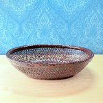 画像2: 久留米籃胎漆器　楕円形　菓子器　籠 (2)