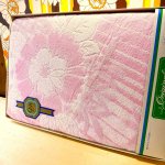 画像2: 昭和レトロなタオルケット　ピンク系　花柄　シングルサイズ (2)