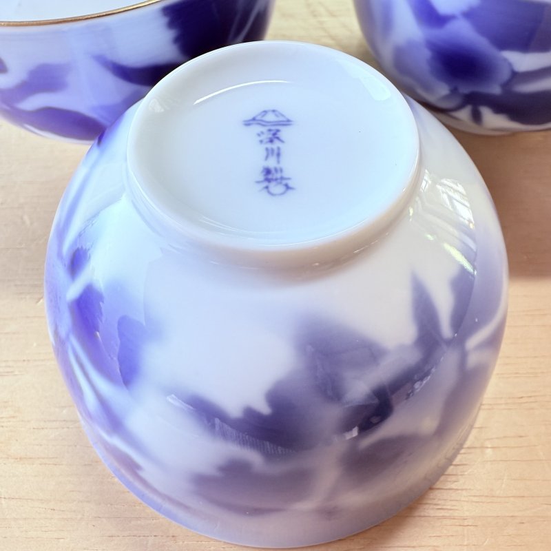 画像7: 深川製磁　湯飲み5客揃え　湯呑み茶碗　カトレア (7)