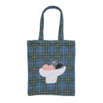 画像3: 【松尾ミユキ】Rectangle tote bag check back　チェックトートバッグ　猫 (3)