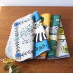 画像1: 松尾ミユキ　ガーゼハンドタオル　猫　各種 (1)