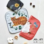 画像1: 松尾ミユキ　ガーゼハンドタオル　猫　各種 (1)