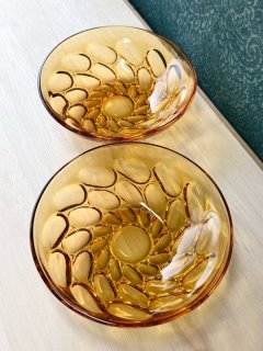 シャディオリジナル アンバーボウル 木の模様ガラスの器 サラダ