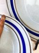 画像6: レトロブルーライン　カレーシチュー皿　木の持ち手の純喫茶風なスプーン付き　5枚セット　 (6)