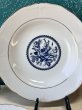 画像4: T・M　CHINA　レトロなブルーローズのプレート皿　カレーシチュー皿　2枚　3枚　花柄 (4)