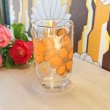 画像7: 佐々木ガラス　クリームオレンジの花柄グラス　手書き風 (7)