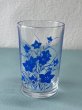 画像1: 東洋ガラス　懐かしいレトログラス　桔梗　花柄ブルーグラス　タンブラー　G230 (1)