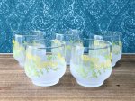 画像1: 佐々木ガラス　冷茶グラスセット　5個　イエロー　花柄　小菊　GS250 (1)
