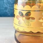画像8: ベイビーわるきゅーれドラマタイアップ品　ADERIA アデリア　セレナード　アンバーガラスキャニスター　飴色ガラス　花柄　 (8)
