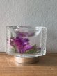 画像5: ガラスボトルに入った水中花のような灰皿　アシュトレイ　紫　TA823 (5)