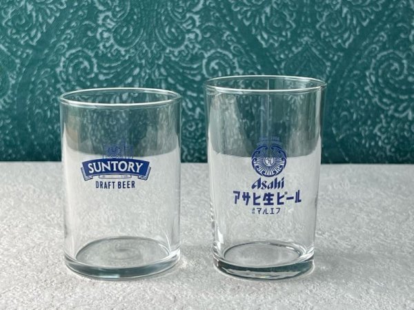 画像1: SUNTORYDRAFTBEER　サントリービールグラスとアサヒ生ビールグラス　ノベルティグラス　各種　GL270 (1)
