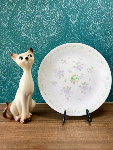 画像1: CORELLEコレールプレート皿　　ディナーやワンプレートに　22cm　1枚　紫花柄　B2 (1)