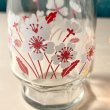 画像2: ワンカップグラス　赤　花柄　白桜 (2)