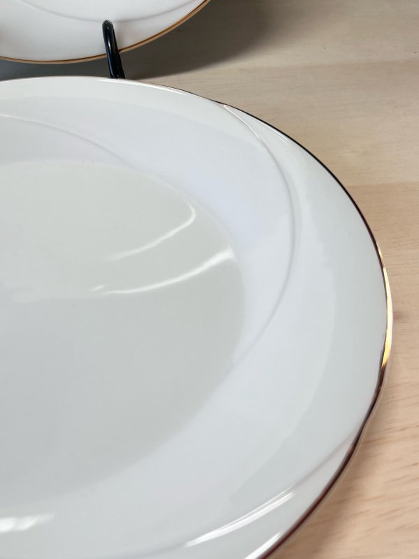 画像3: TACHIKICHI　たち吉　モダンラインプレート皿　アイボリーカラー　ゴールドライン　 (3)