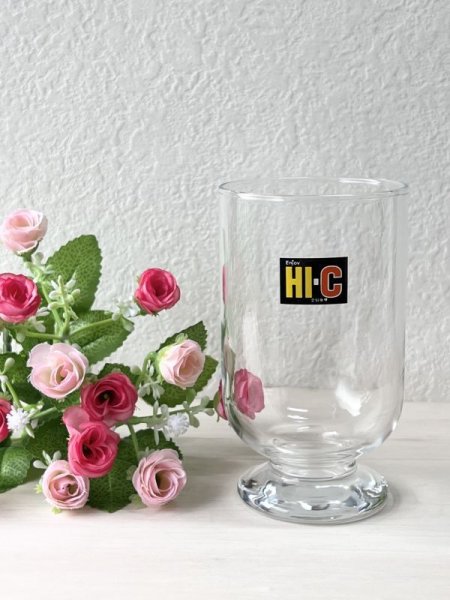 画像1: HI－C ハイシー足つきグラス　ノベルティ グラス　　G137 (1)