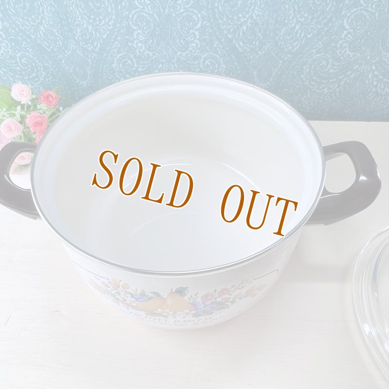 画像7: 富士ホーロー両手鍋　ハニーウェア　洋梨　20cm　3.5ℓ　ガラス蓋 (7)