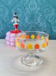 画像1: アイスクリームカップ　デザートグラス　ポッピンオレンジ水玉 (1)