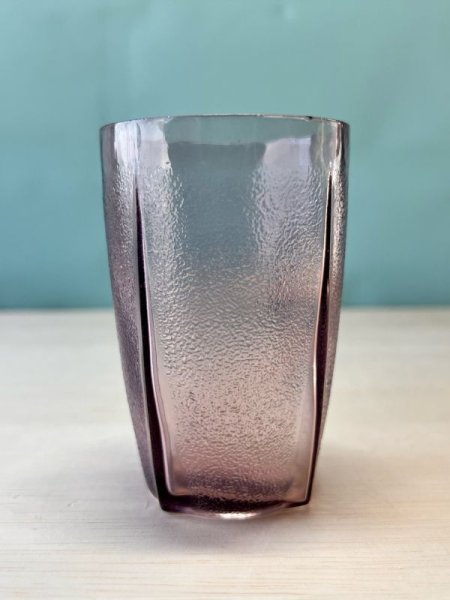 画像1: レトログラス　紫ガラス　タンブラー　1個 (1)