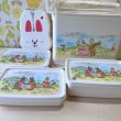 画像4: family　bunny　うさぎの親子　ピクニックバスケットセット　お弁当箱　 (4)