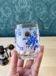 画像6: 佐々木グラス　　小さめの青金グラス　花柄　ブルー　1個　 (6)