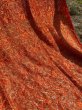 画像3: レトロ生地　オレンジ系レース　花柄　巾110×230 (3)