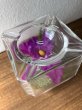 画像3: ガラスボトルに入った水中花のような灰皿　アシュトレイ　紫　TA823 (3)
