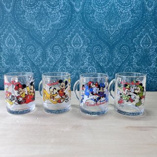 新品 コカ・コーラ ディズニー レリーフグラス ミッキー ミニー コップ 非売品 非売品】昭和当時物 DISNEY ガラスコップ ミッキー ミニー 昭和