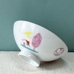 画像2: ETSURO鈴木悦郎　エンゼル陶器　赤い自転車　茶碗　CW74 (2)