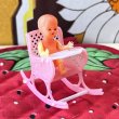 画像6: ピンクのベビーセット★赤ちゃん　ベッド大　ゆれる椅子　乳母車　三輪車　OM584 (6)