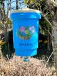 画像1: 超希少！デッドストック　吊り下げ式手洗い器　手水器　手洗器　花柄　ブルー　ガーデニング　キャンプ　アウトドア　BT174 (1)