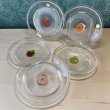 画像1: HOYA　保谷ガラス　フルーツプレート皿5枚セット　いちご　メロン (1)