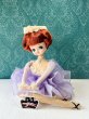 画像3: SUKIYO リボン印　ポーズ人形　座り姿　すみれ色のドレス　MC17 (3)