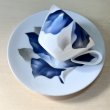 画像3: SYUNZAN　ティーカップ＆ソーサー　藍色　カトレア　花柄 (3)