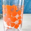 画像2: 佐々木ガラス　オレンジ　花柄　タンブラーグラス　 (2)