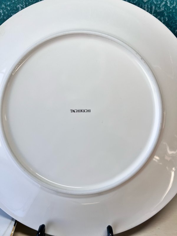 画像6: TACHIKICHI　たち吉　モダンラインプレート皿　アイボリーカラー　ゴールドライン　 (6)