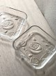画像4: 薔薇のモダンガラス角皿　花柄ガラス器　1枚　GU310 (4)