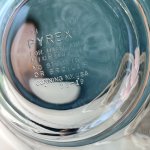 画像11: PYREX　大きなガラスボウル1個とガラス器5個　バスケット付き　ガーデンフラワー (11)