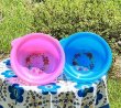 画像1: ちょいアウトレット　セール　花柄洗い桶　洗面器　ピンク　ブルー　各色　SD794 (1)