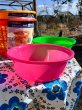 画像8: レトロポップ　洗い桶　大　花柄　ピンク　グリーン　各種 (8)