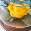 画像8: ガラス造花灰皿　フラワーアシュトレイ　イエロー　黄色い薔薇　 (8)