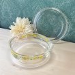 画像2: HARIOハリオ　ガラス製キャセロール鍋　耐熱ガラス　イエロー　花柄 (2)