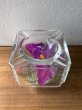 画像6: ガラスボトルに入った水中花のような灰皿　アシュトレイ　紫　TA823 (6)