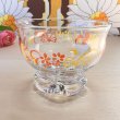 画像4: オレンジイエローの花や鳥のアイスクリームカップ　デザートグラス　 (4)