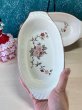 画像6: ピンク花柄の　昭和のグラタン皿　桜？ (6)