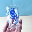 画像5: 佐々木ガラス　ブルー花柄グラス　タンブラー　パンジー風 (5)