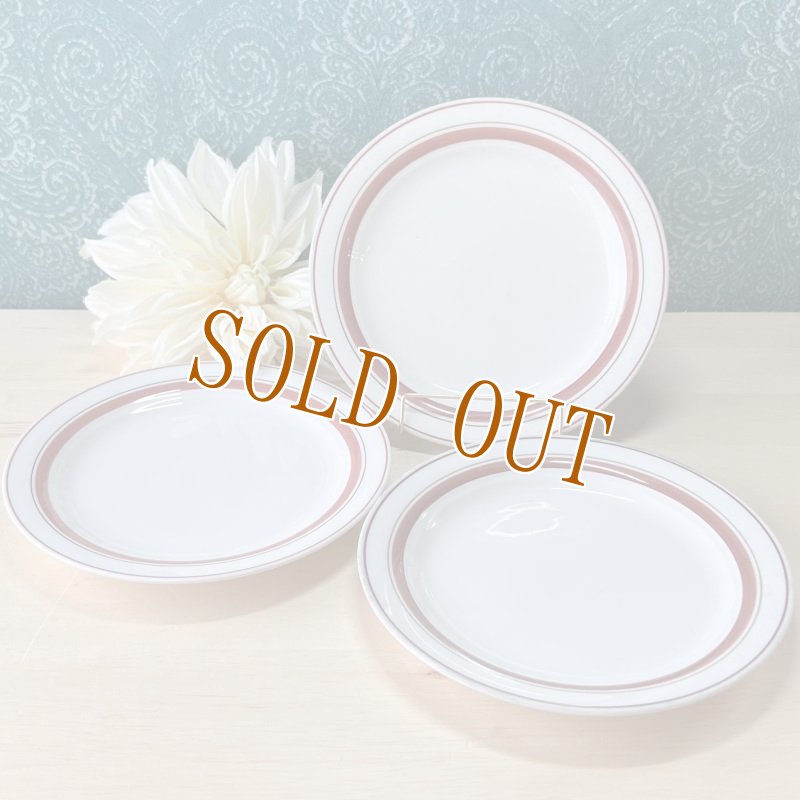 画像1: NORITAKE　ノリタケVARSATONE　バーサトーン　ライン17.8cmプレート皿3枚セット　vintage (1)