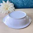 画像8: 純喫茶　とても美しいレモン型カレーシチュー皿　ブルーローズ　花柄 (8)