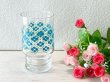 画像2: 佐々木ガラス　ラブリー10　ブルー花柄グラス　小紋　タンブラー　G780 (2)