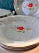 画像3: charm ware チャームウェア　スープ皿とスープポットのセット　カレー皿にも　パール花柄　オレンジ系　vintage (3)