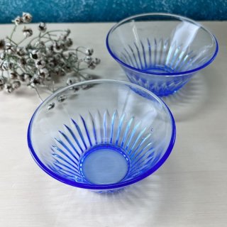 HOYAクリスタル　瑠璃色被せガラス　　　クリスタル向付　中鉢　【未使用　美品】 HOYA クリスタル 冷酒グラス 2個セット レッド＆ブルー HOYA色被